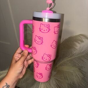 Hello Kitty Pink Tumbler with Straw